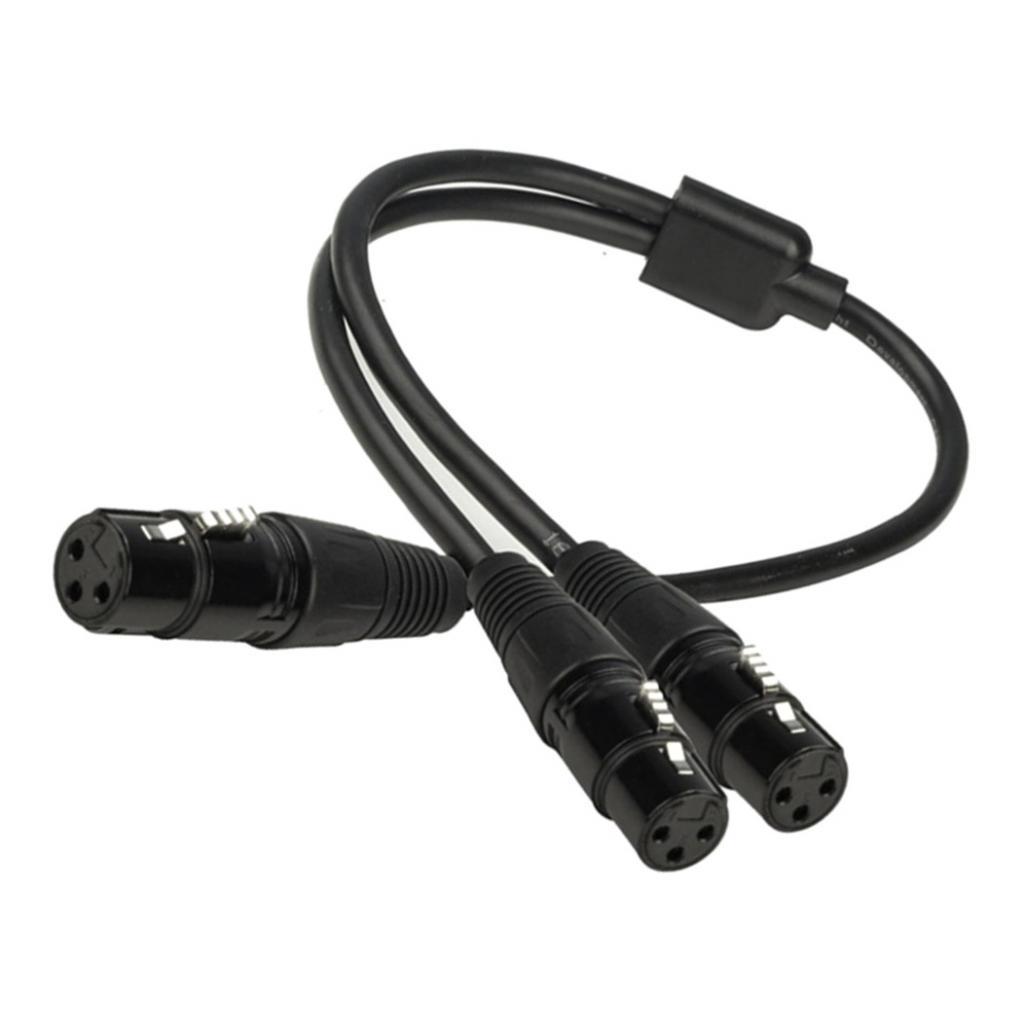 XLR to Dual XLR Y Cord Balanced Microphone Adaptor Patch Cable