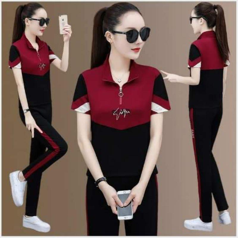SÉT BỘ THỂ THAO KHÓA KÉO CHỮ THÊU