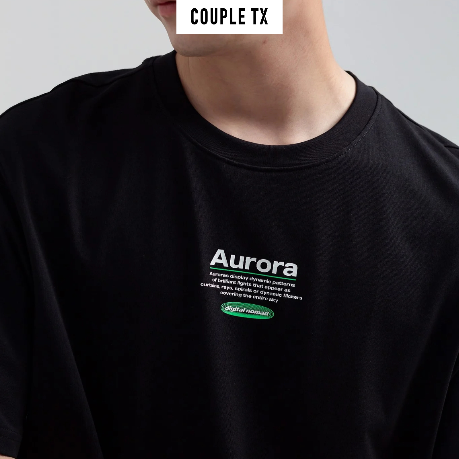 COUPLE TX - Áo Thun Nam Relax Fit In Graphic Aurora MTS 1178