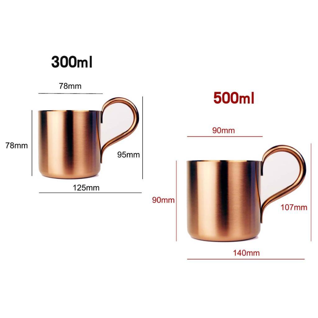 2x Moscow Mule Mugs 17 Ounce Cocktail Wine Chilled Beer Serving Cups Barware