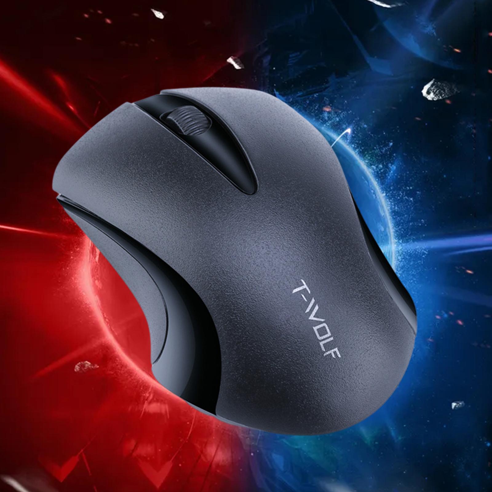 2.4G Wireless Mouse Portable 1200 DPI for Windows for Office Black