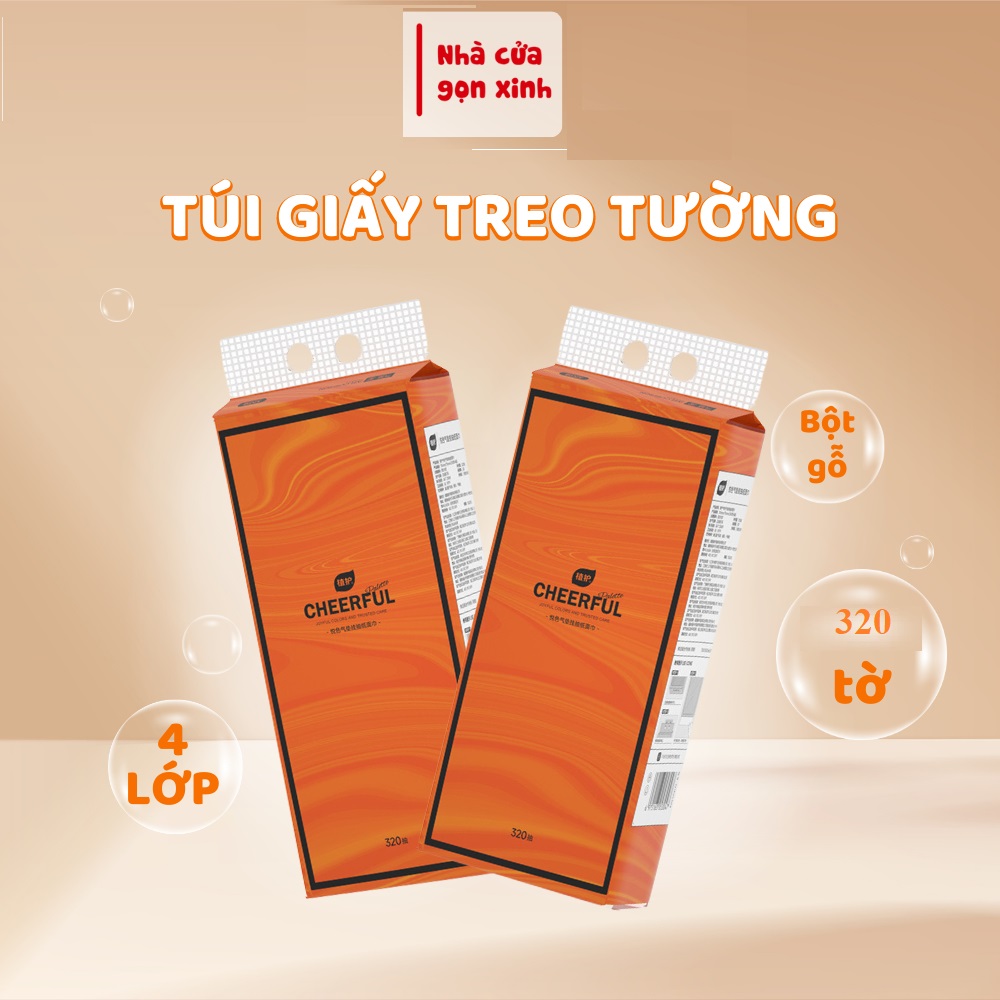 Khăn giấy 4 lớp treo tường dạng rút tiết kiệm, an toàn, tiện lợi