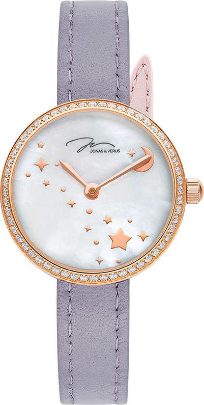 Đồng hồ đeo tay nữ hiệu JONAS &amp; VERUS L25.10.PWLED , Máy Pin (Quartz), Kính Sapphire chống trầy xước, Dây da Italy