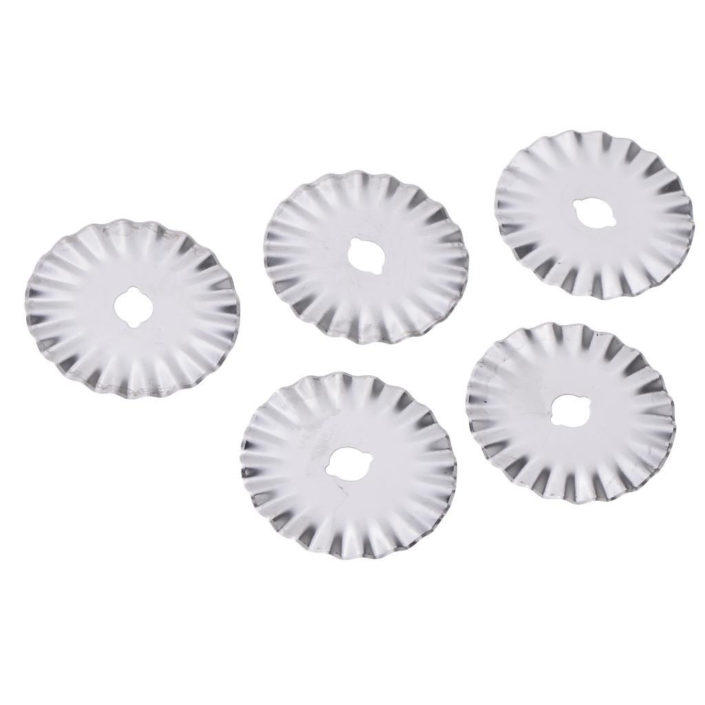 20 Pieces Decorative Rotary Replacement Pinking Blade 45 Wave Blades Refill Sewing Fabric Leather Photo Paper Roller Craft Steel Quilting Blades