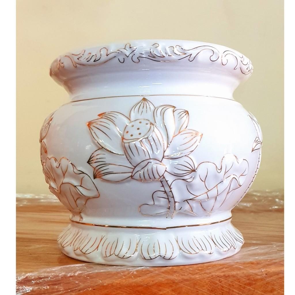 Bát nhang bạch ngọc cao cấp cao 12 cm số 3