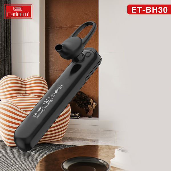 Tai Nghe Bluetooth Earldom 1 tai BH30 dành cho mọi dòng máy - HÀNG NHẬP KHẨU CHÍNH HÃNG 100% màu đen