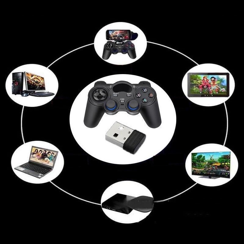 Gamepad khônd dây T850 wireless + OTG cho máy tính - Android - Smart TV