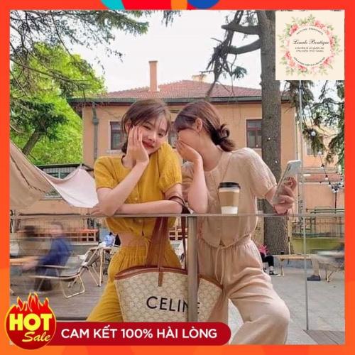set đũi cúc bọc crt, quần bom thời trang 2022