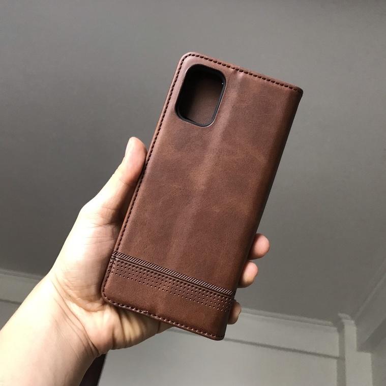 Bao da ốp lưng dàm cho oppo A16 A15 A16k Reno 6 Reno 7 4G Oppo A57 A96 kèm ví nắp gập da thật mềm mịn