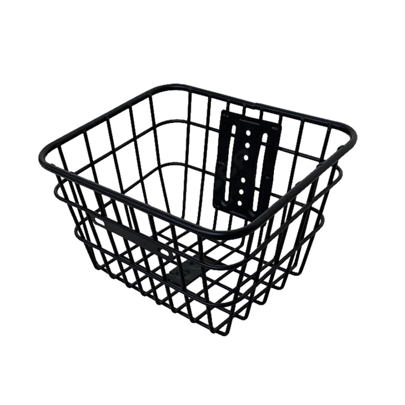 Front Basket Storage Iron Parts Black Hanging Basket for Electric Scooter