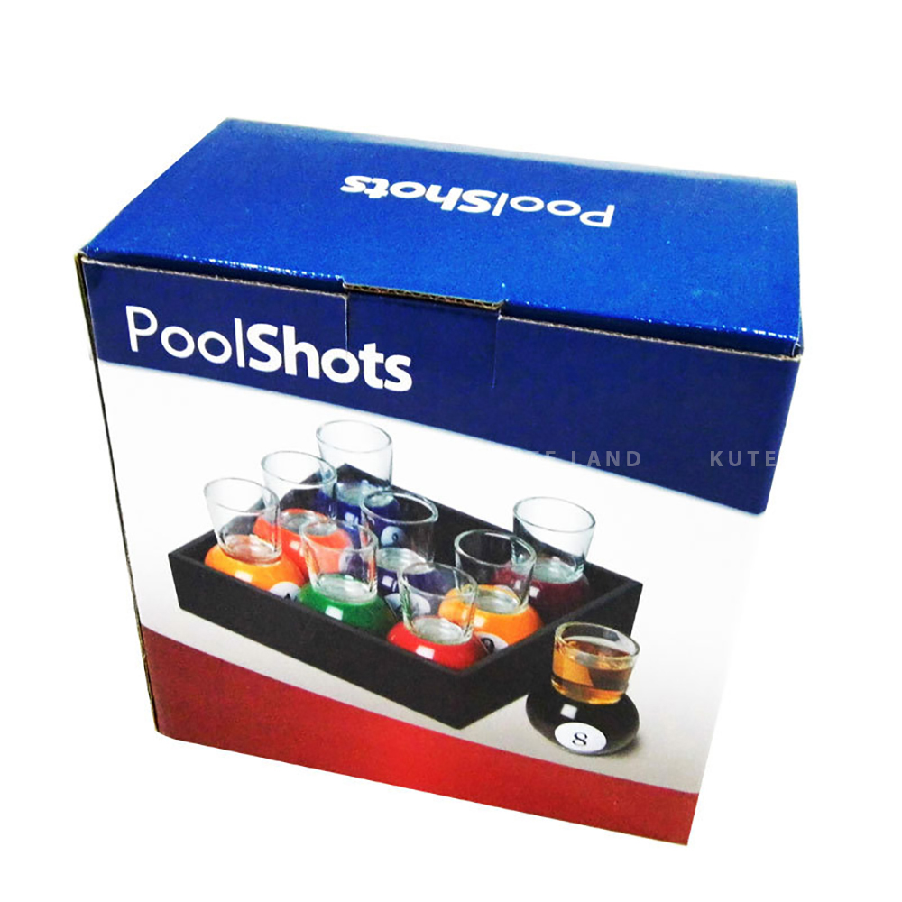 Bộ trò chơi 9 Pool Shot Drinking Game dành cho bàn nhậu uống rượu bia có thể kết hợp đánh bida