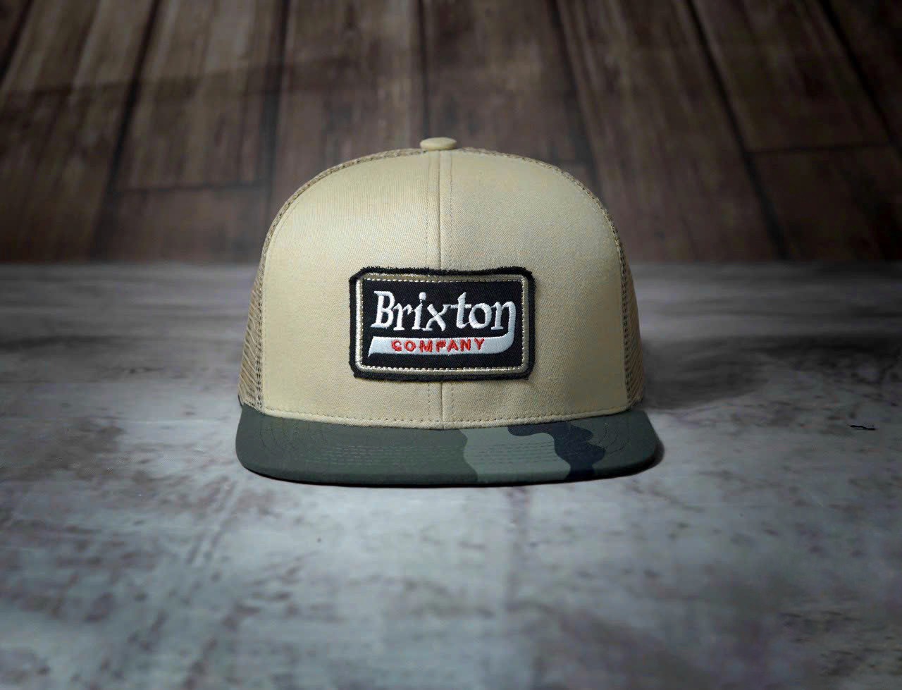 Nón snapback, mũ hiphop Brixton rằn ri vải kaki Form chuẩn đẹp (Ảnh thật)