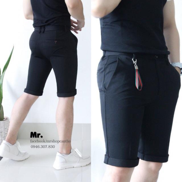 Quân short âu nam ,quần kaki nam đen hàn quốc phong cách thể thao TCS01