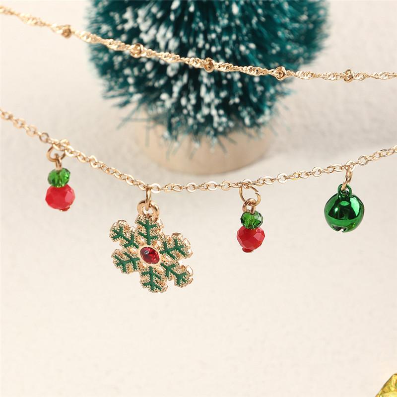 Nhiều Màu Sắc Chuông Cây Giáng Sinh Dây Chuyền Nữ Thời Trang Xương Đòn Collier Vòng Cổ Trang Sức Xmas Quà Tặng Năm Mới