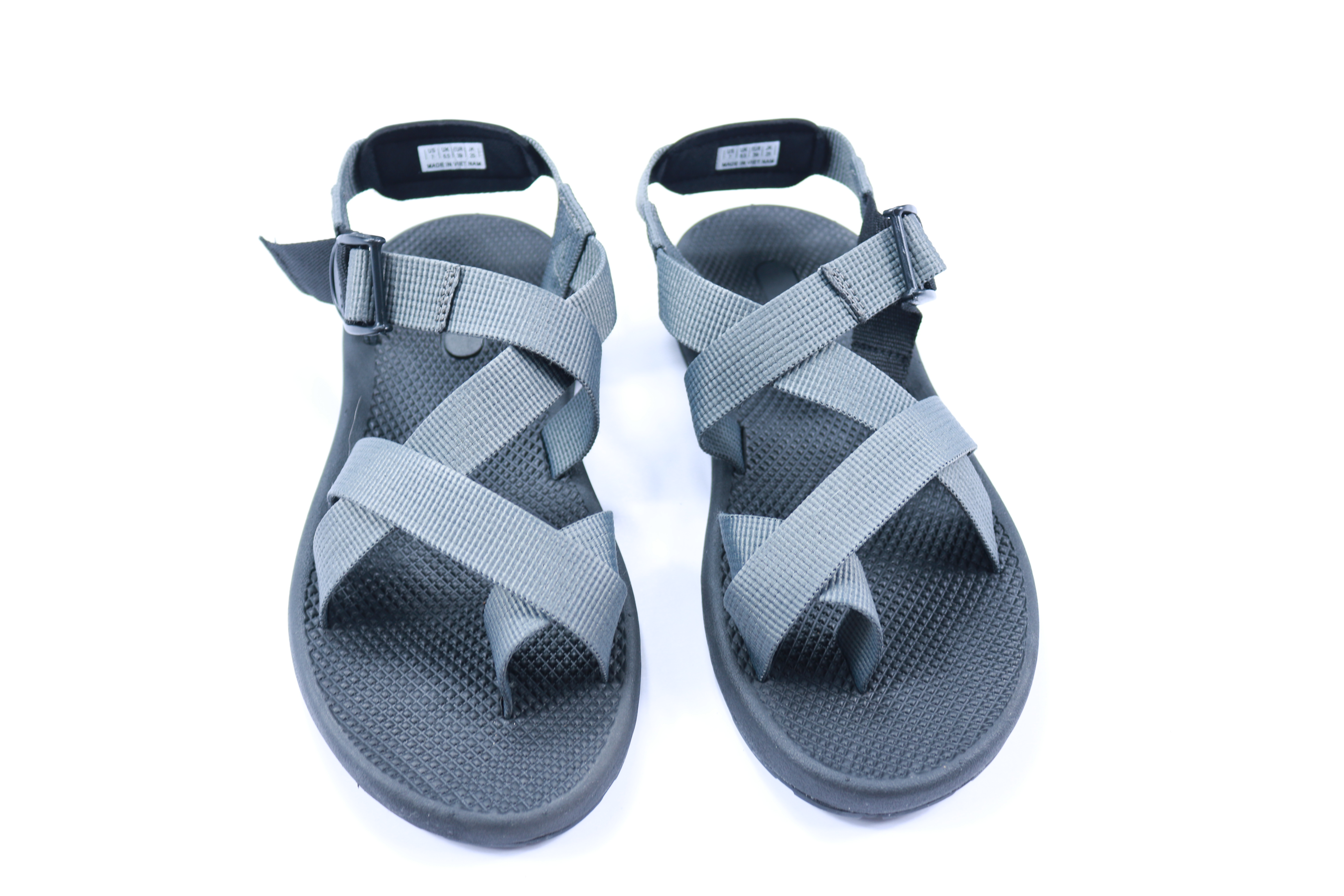 Sandal nam xỏ ngón quai dù màu ghi - TH16