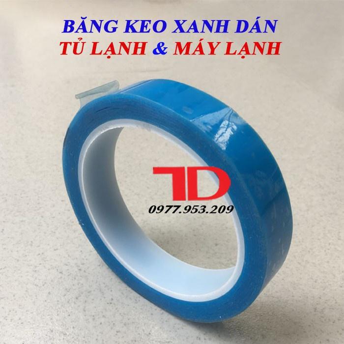 Băng keo xanh dán Tủ Lạnh và Máy Lạnh, băng dính chuyên dụng 5 cuộn loại 2cm và 4cm