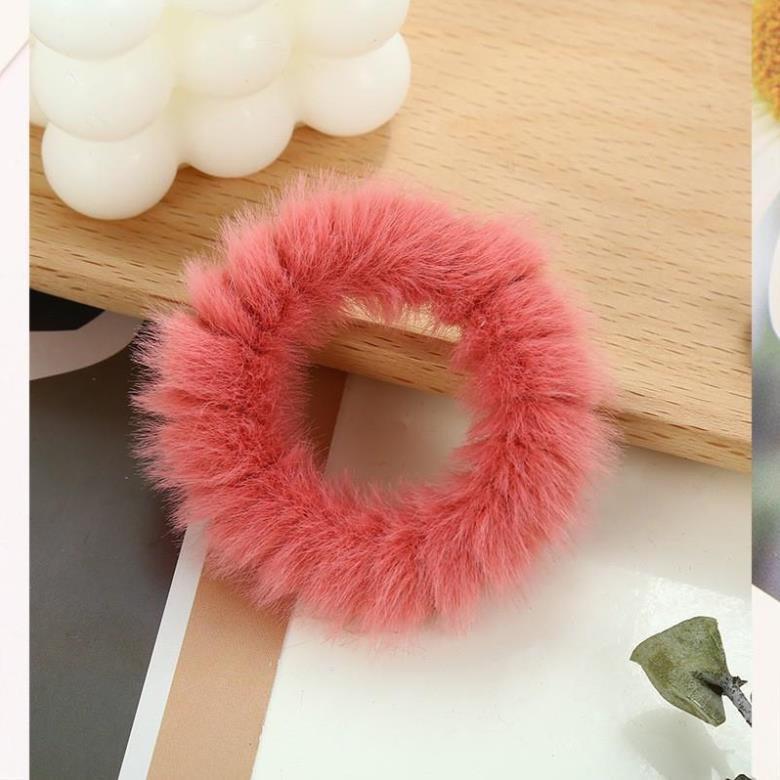 Dây buộc tóc - Cột tóc scrunchies bông dễ thương nhiều màu C10