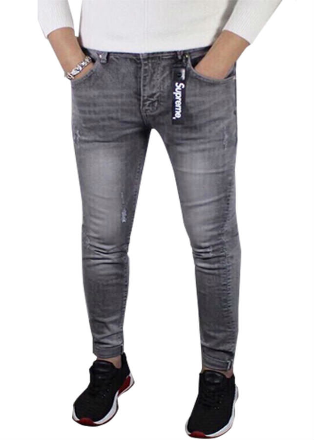 Quần Jean Nam Hạnh Phúc Xước Nhẹ 05 - Xám Bạc