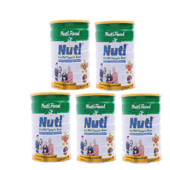 COMBO 05 hộp Sữa bột Nguyên Kem 900g của Nutifood