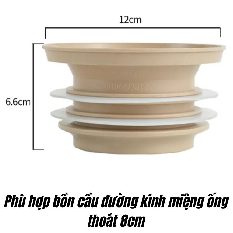 Gioăng đế cao su chống hôi bồn cầu xí bệt chất liệu nhựa ABS kín khít ngăn mùi hiệu quả