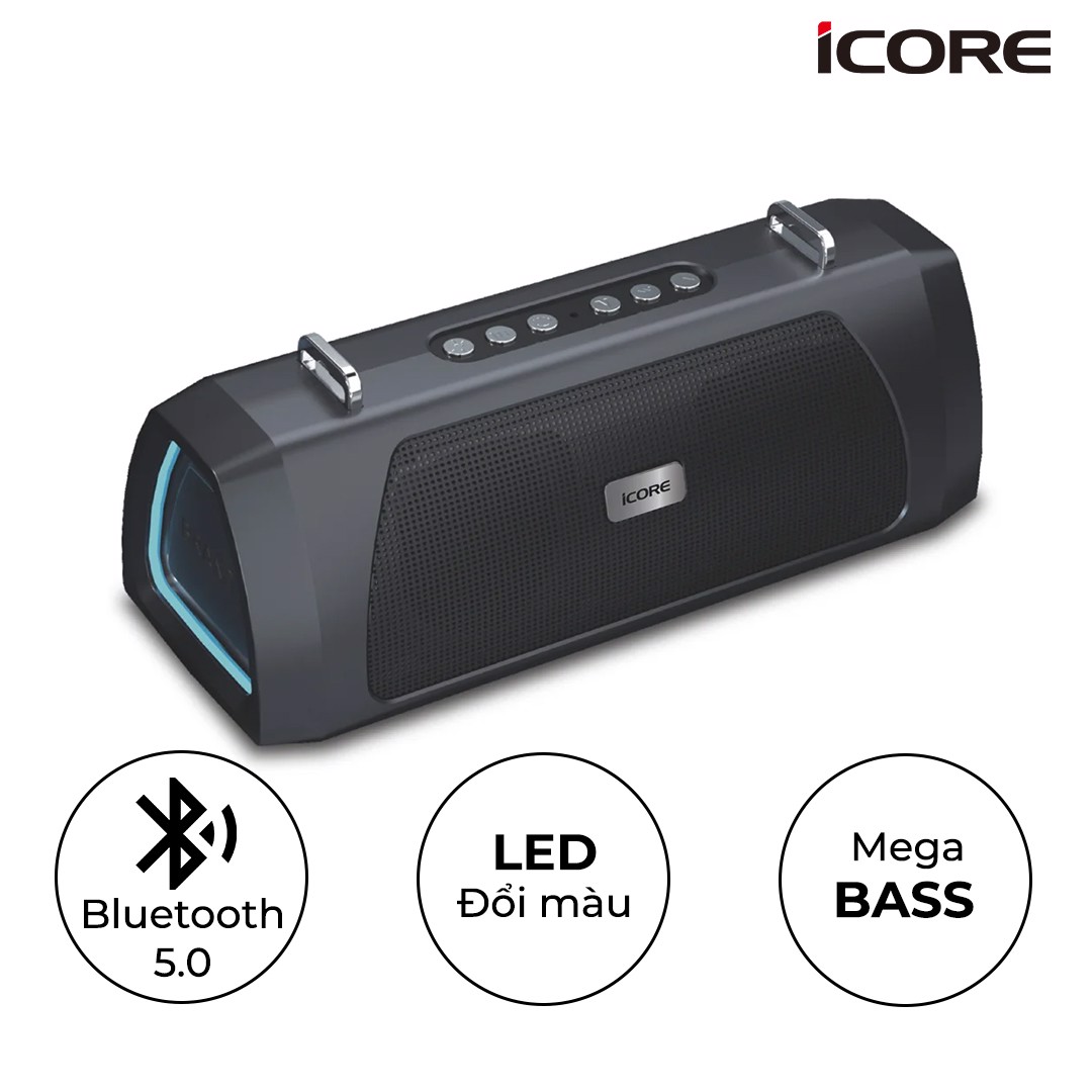 Hình ảnh Loa Bluetooth có đèn iCore B500 - Hàng Chính Hãng