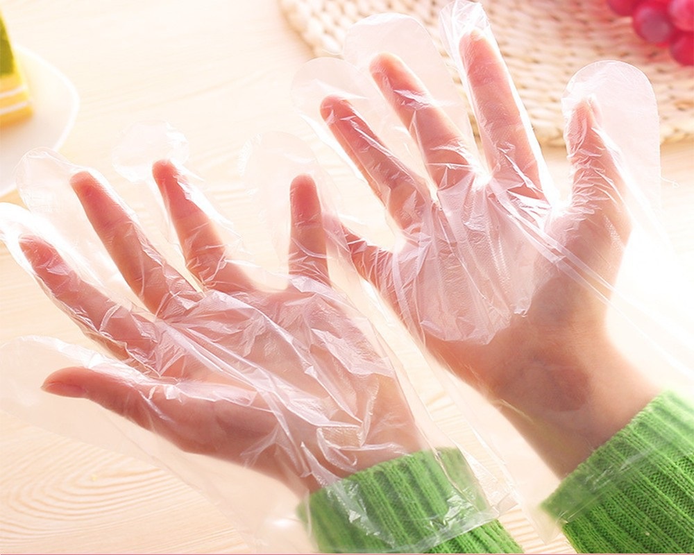 Combo 100 Găng Tay Nilon Một Lần Dùng