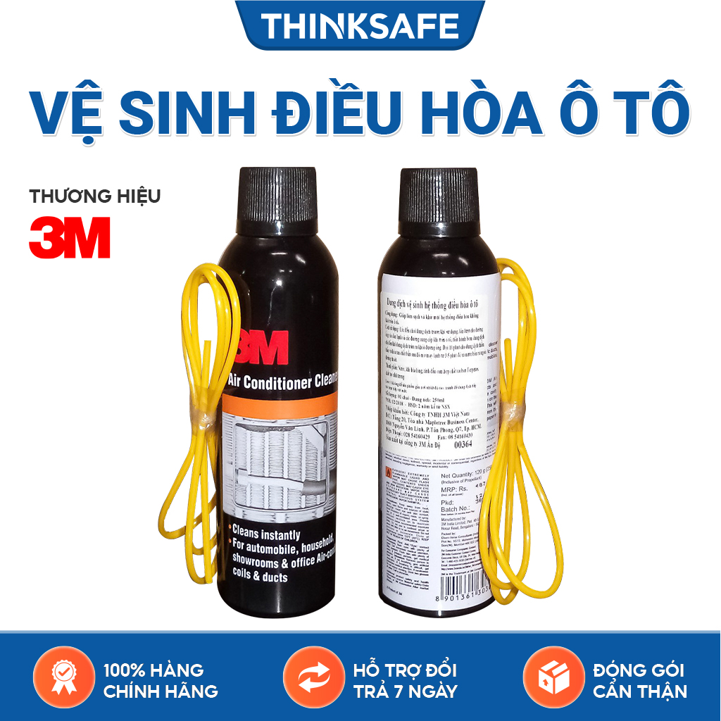 Chai xịt vệ sinh hệ thống điều hòa ô tô 3M AIR CONDITIONER CLEANER FOAM 89227 - Bình xịt vệ sinh làm sạch bụi bẩn và khử mùi hệ thống điều hòa