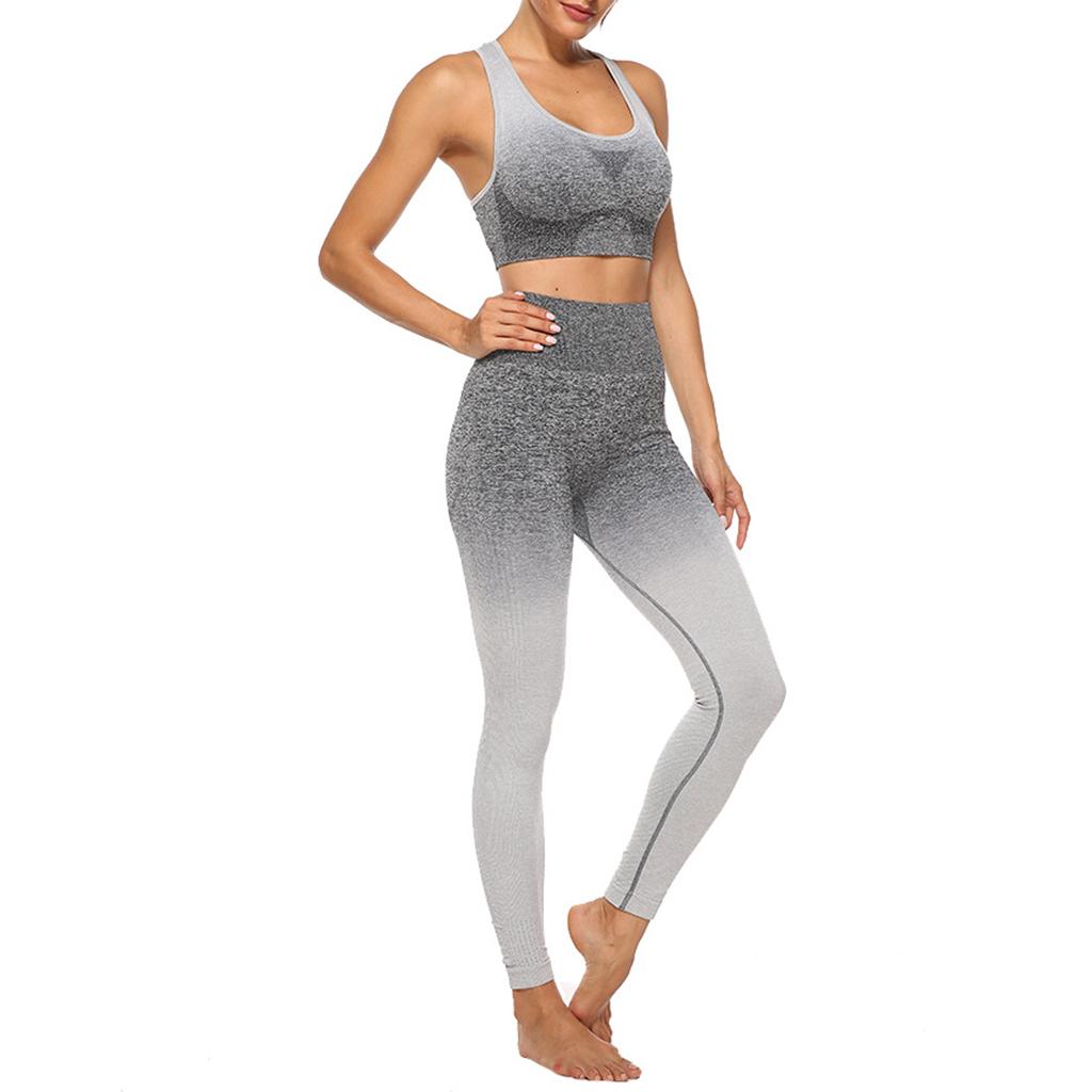 Women 2 Pieces Tracksuit Sports Bra Legging Pants Yoga Set Outfit