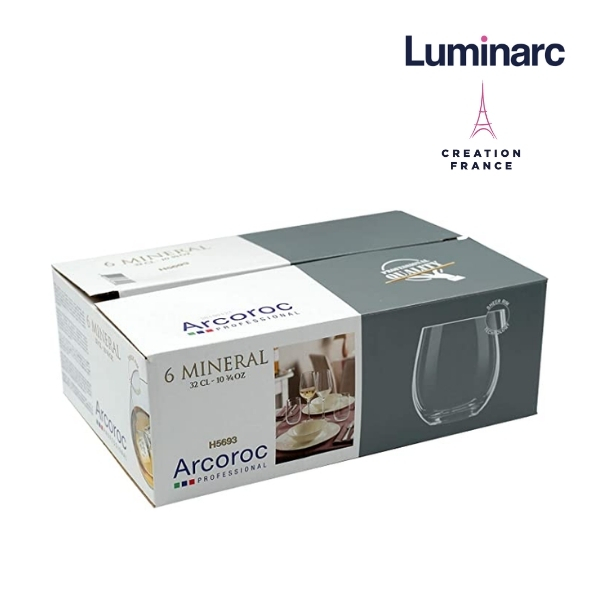 Bộ 6 Ly Thấp Thuỷ Tinh Luminarc Mineral 320ml - LUMIH5693