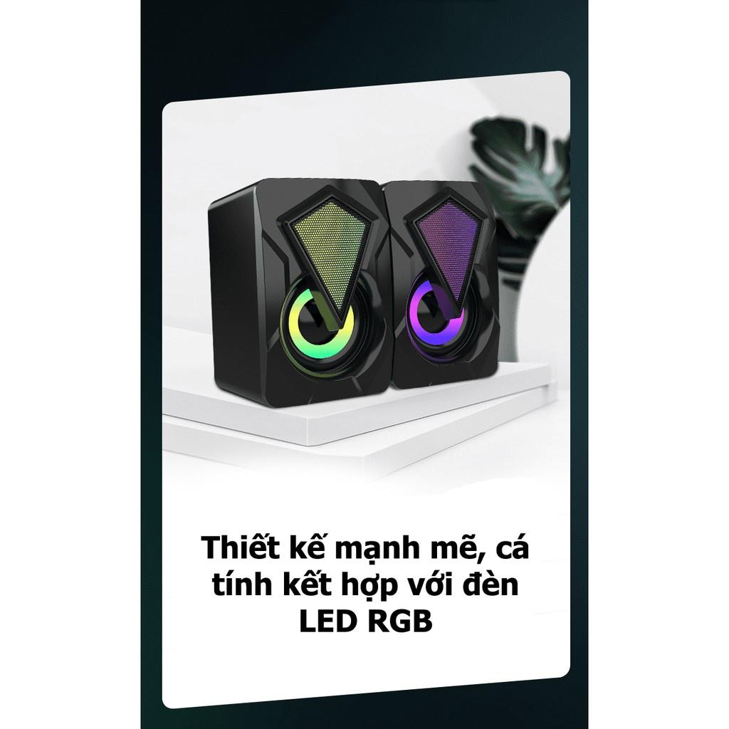 bộ loa máy tính mini x2 để bàn cao cấp âm thanh siêu trầm hỗ trợ usb 2.0