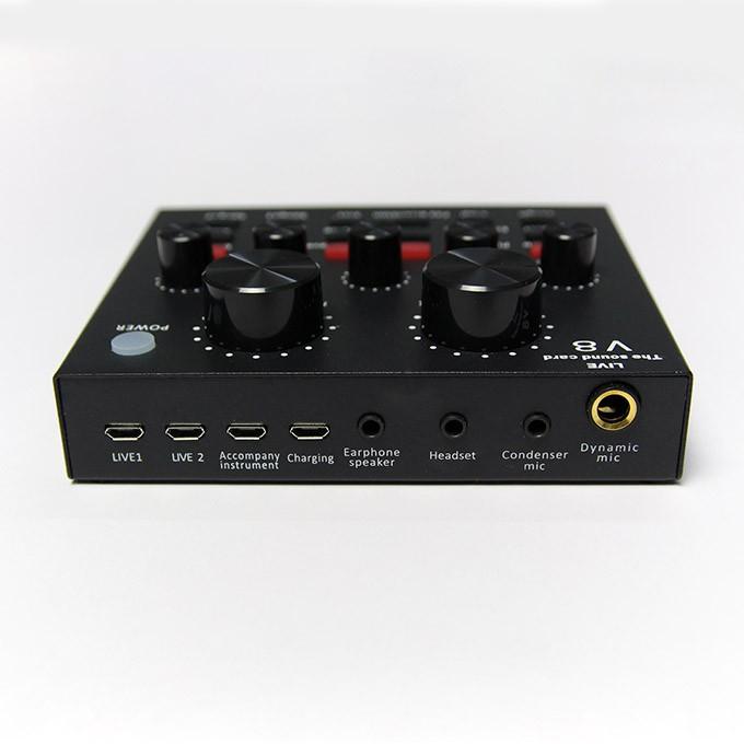 Combo Bộ míc thu âm BM900 và Sound Card V8 chuyên dụng hát live stream với đầy đủ chức năng chỉnh giọng âm thanh