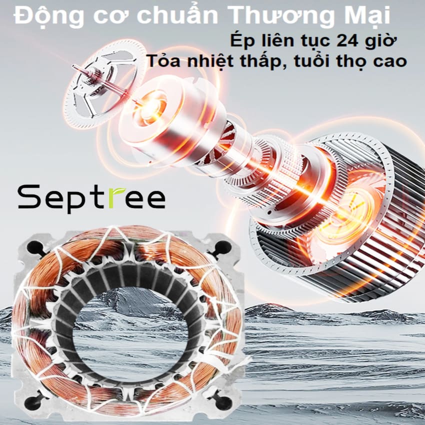[HÀNG CHÍNH HÃNG] Máy ép dầu thực vật 2 đầu ép kép đa năng dùng cho kinh doanh và gia đình. Thương hiệu Mỹ cao cấp Septree - B02S Plus