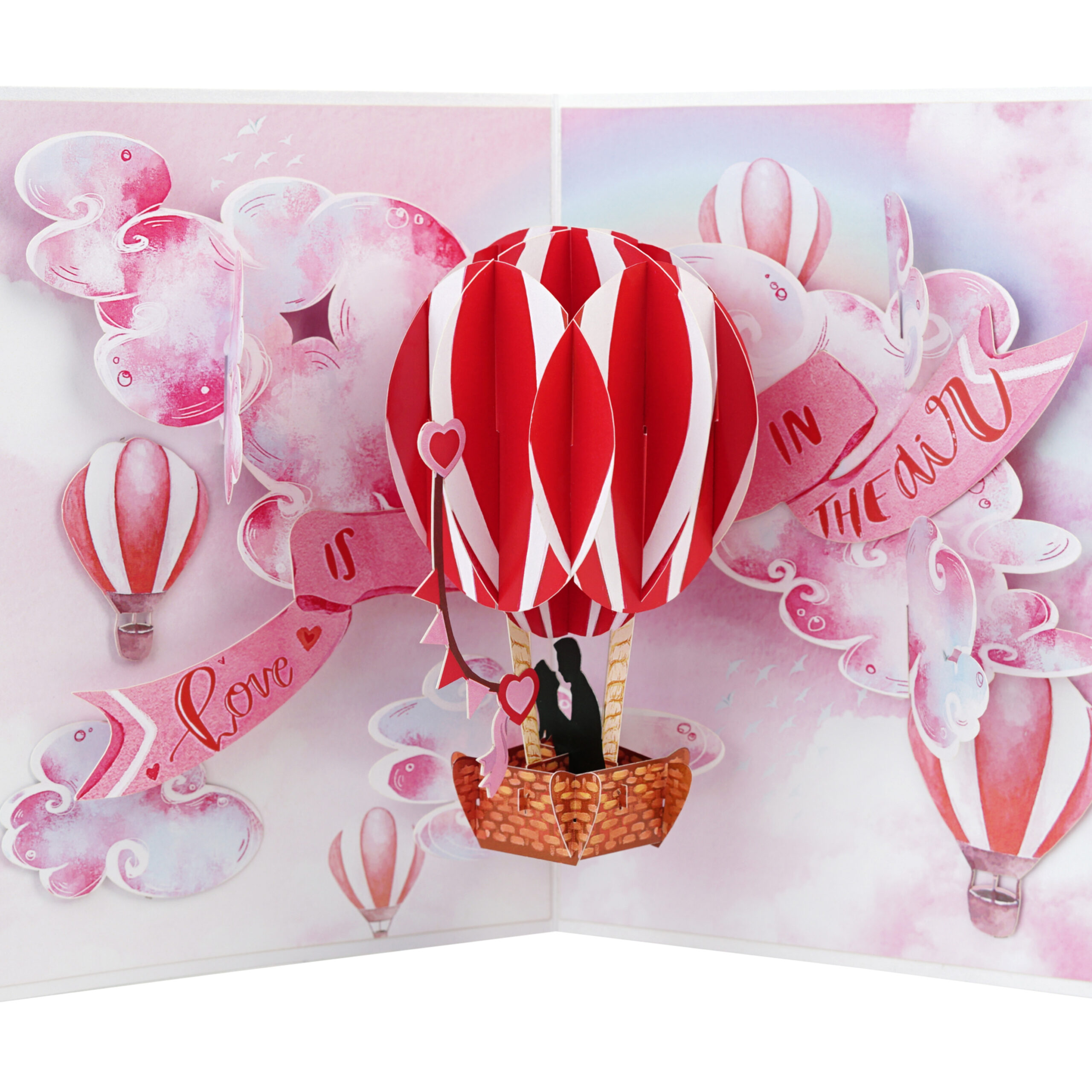 L23-  Thiệp 3D Khinh Khí Cầu Tình Yêu – Love in The Air – Pop Up Card Viethands Giftshop
