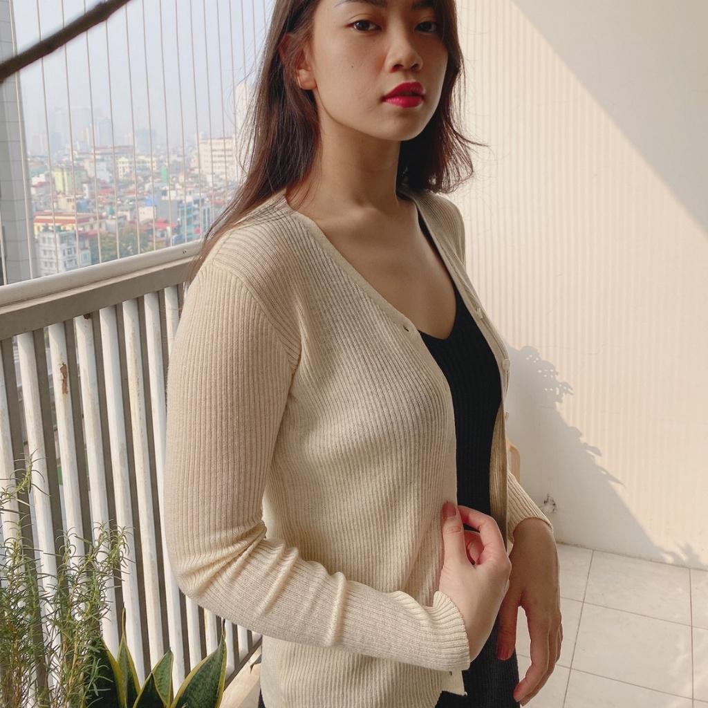 Áo cardigan sơ mi dệt kim 4 mùa -150gr- Snugg