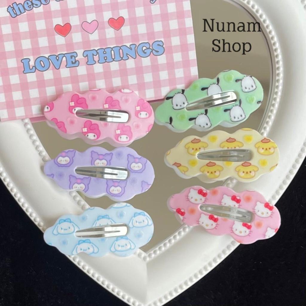 Set 5 cái kẹp tóc đám mây đơn giản họa tiết sanrio thời trang, kẹp tóc nữ cute dễ thương Nunam Shop