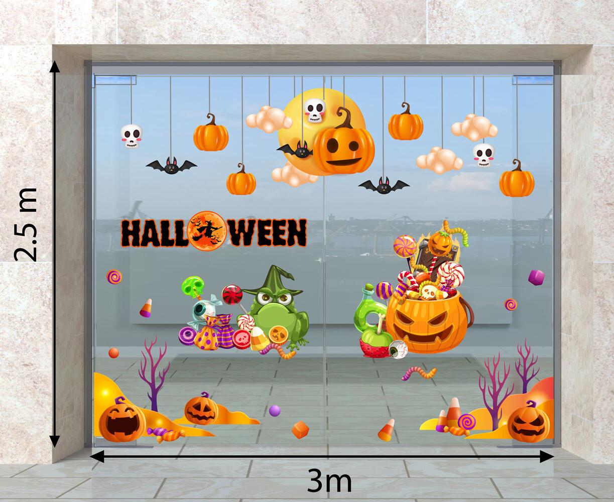 DECAL TRANG TRÍ HALLOWEEN 2023  COMBO SỐ 34