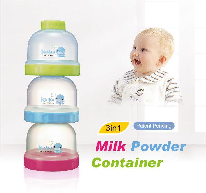 HỘP CHIA SỮA ĐA NĂNG CHO BÉ 3 NGĂN KUKU - KU5465A