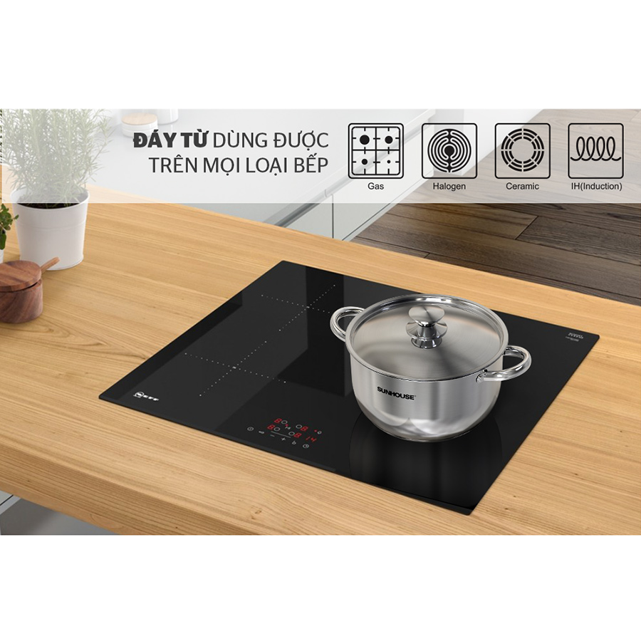 Bộ nồi inox 3 đáy SUNHOUSE