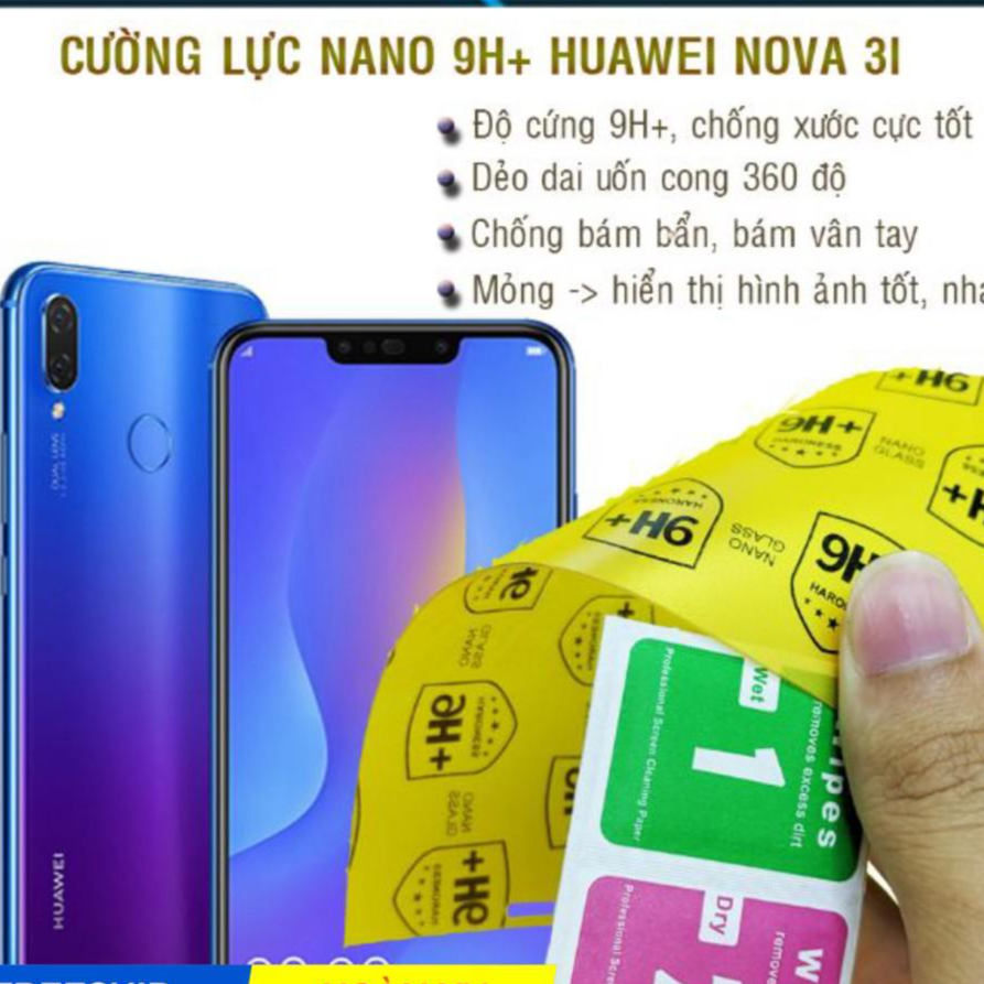 Dán cường lực dẻo nano dành cho Huawei Nova 3i