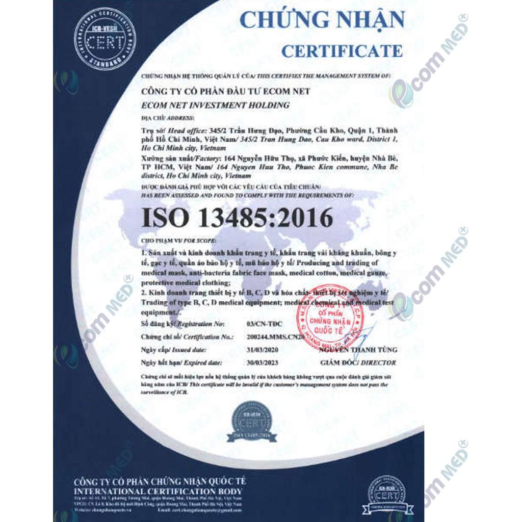 Thùng 12 Hộp Khẩu Trang Y Tế EcomMed 4 Lớp Kháng Khuẩn 99%