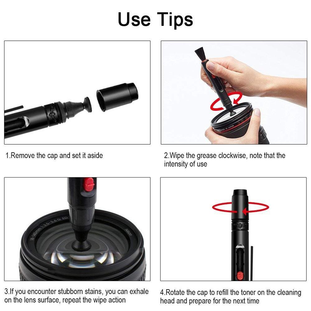 Professional Camera Sensor Cleaning Kit with Air Blower Cleaning Swabs Cleaning Pen Cleaning Cloth for Phone Laptop
