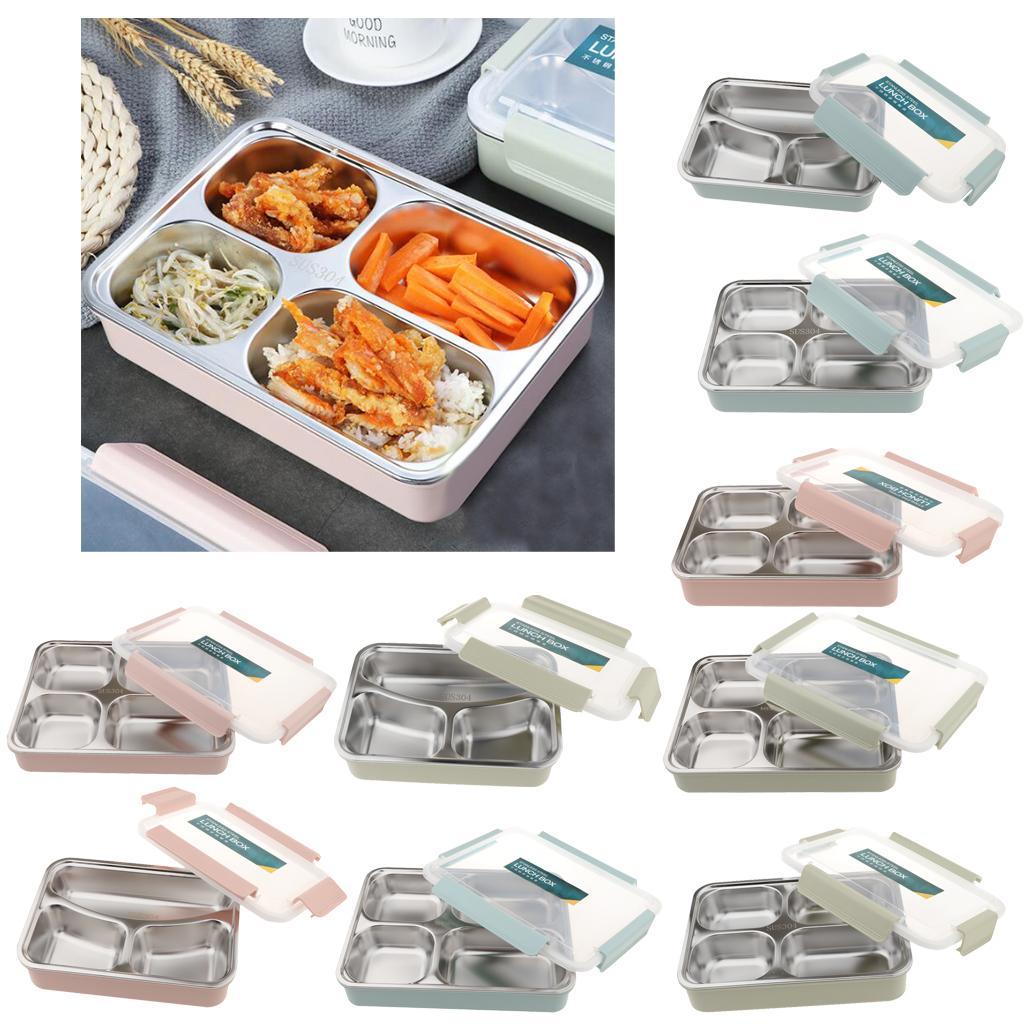 Stainless Steel Lunch Box Dinnerware Kids Food Container