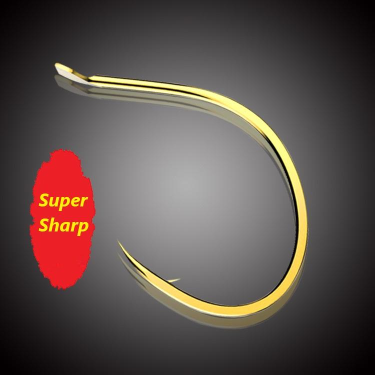 Lưỡi Câu Cá Mạ Vàng Super Sharp Siêu Cứng Chuyên Câu Đài,Câu Đơn SLC-11