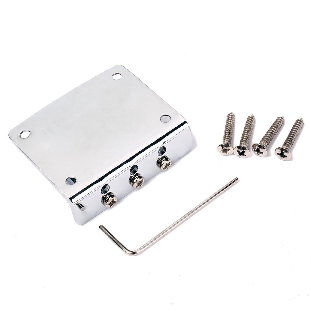 Cigar Box Guitar Parts 3 String Chrome Hard Tail Adjustable Bridge Chrome