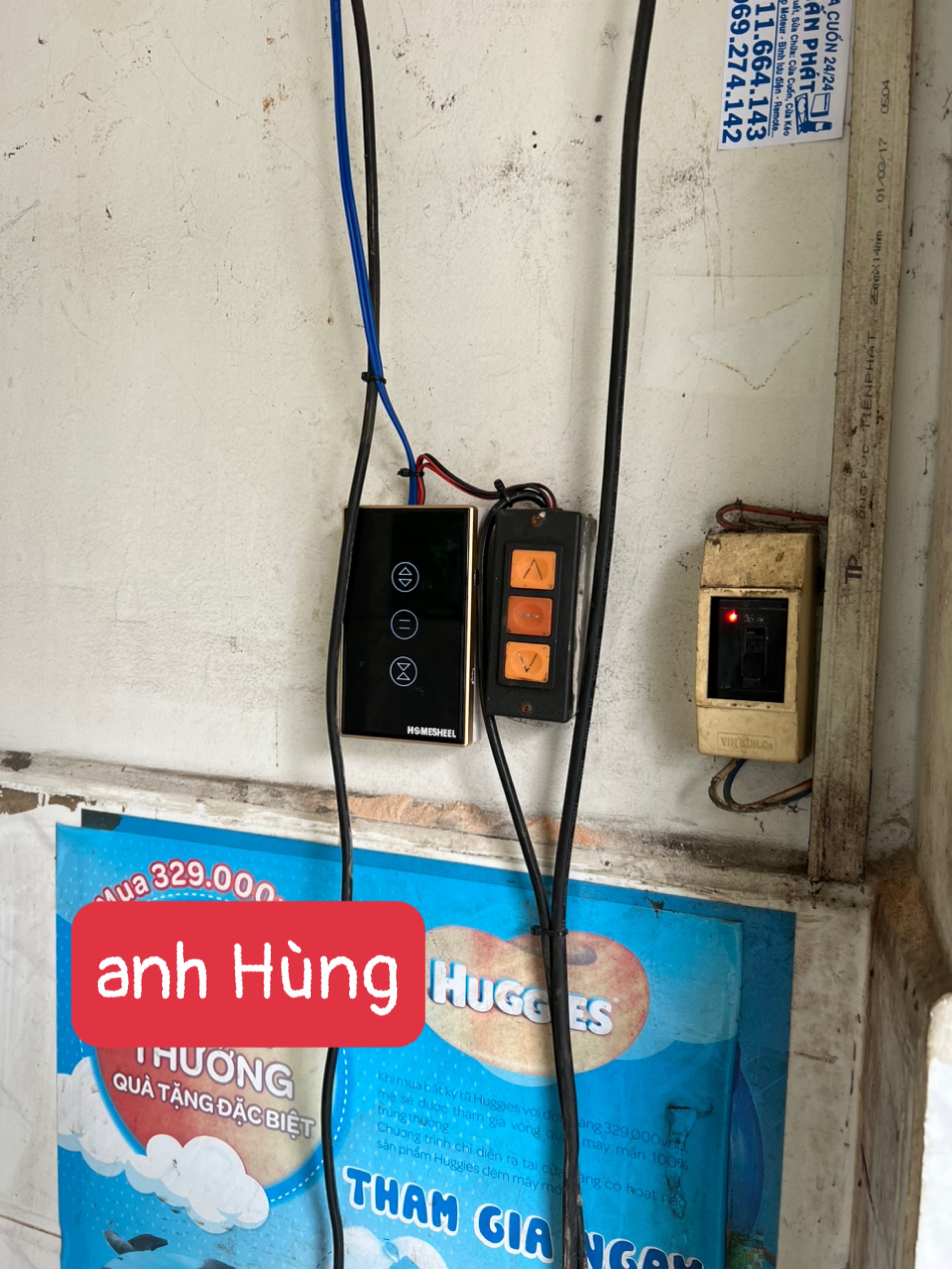 Thiết bị điều khiển cửa cuốn bằng điện thoại từ xa HOMESHEEL R2 BẢO HÀNH 24 Tháng