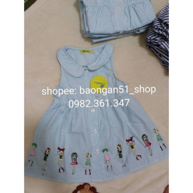 Váy bé gái vải kate nhẹ nhàng cho bé từ 1-7tuoi