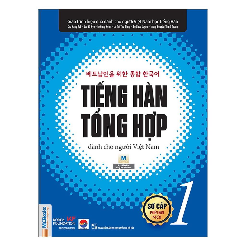 Sách - Combo Trọn Bộ Giáo Trình Tiếng Hàn Tổng Hợp Sơ Cấp &amp; Trung Cấp ( Tập 1, 2, 3, 4 ) Bản Đen Trắng