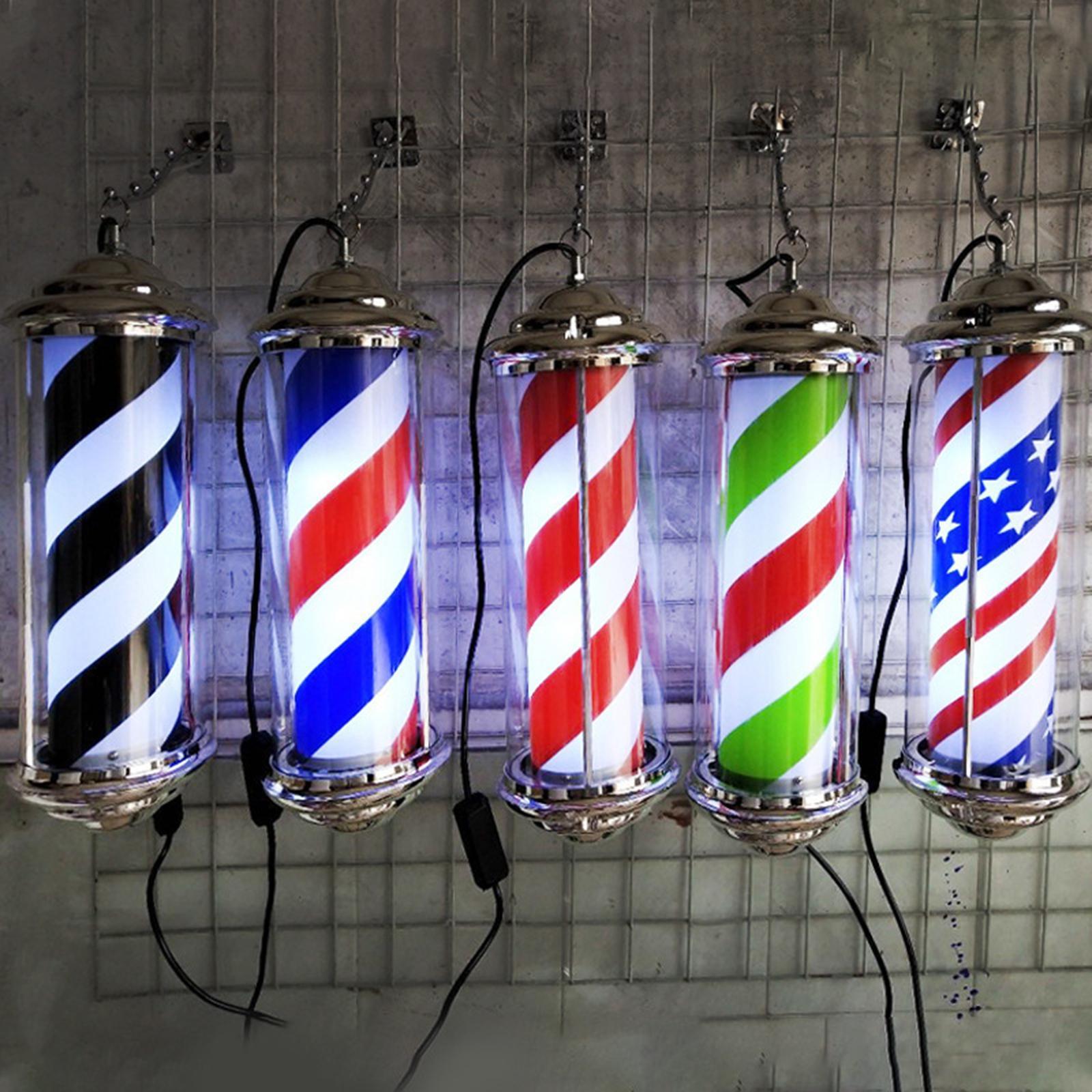 Rotating Barber Pole Light Hairdressing LED Stripes Outdoor