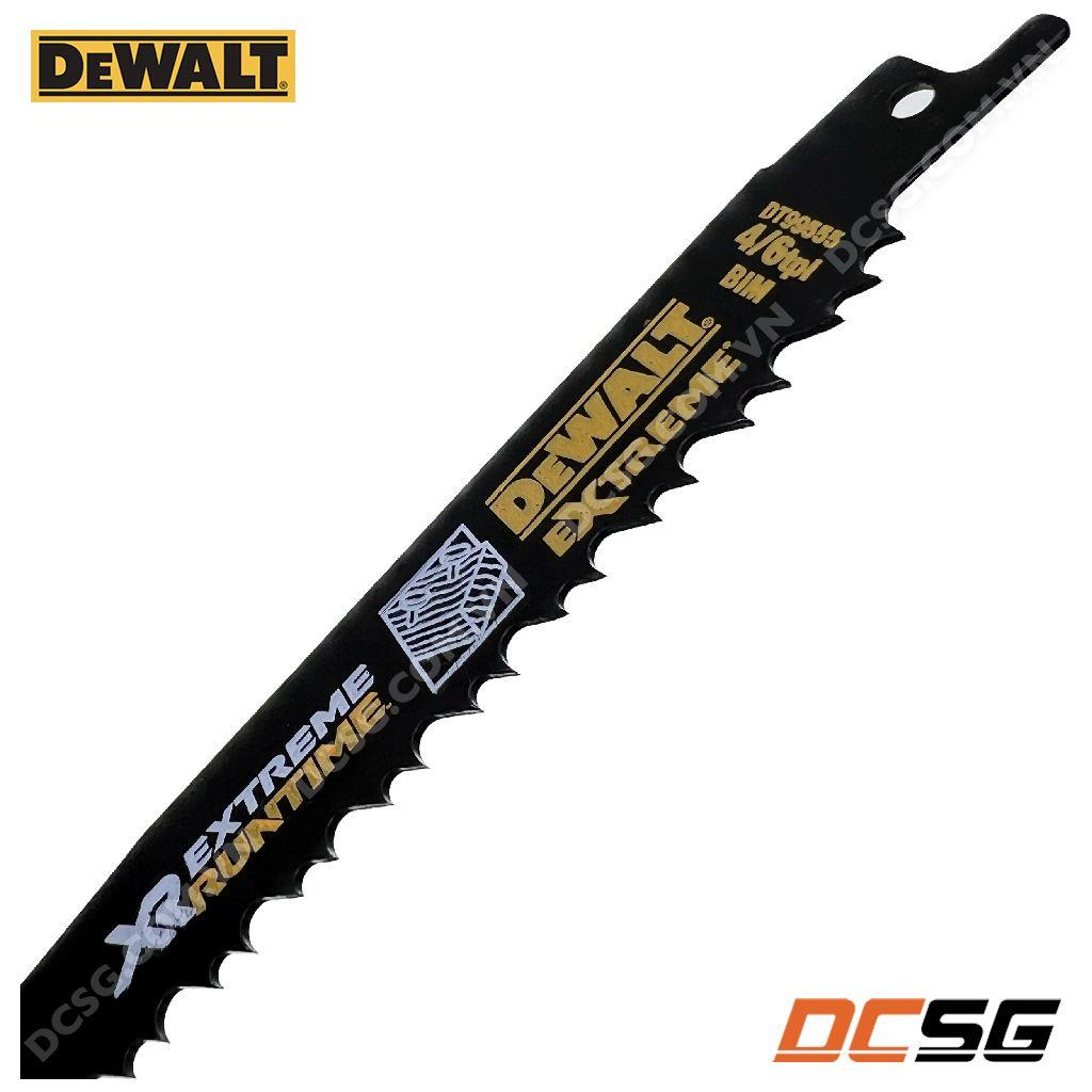 Lưỡi cưa kiếm cắt gỗ có đinh 4/6TPI DEWALT EXTREME | DCSG