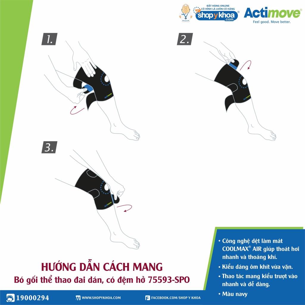 Bó gối thể thao đai dán, có đệm hở 75593-SPO Actimove Knee Support